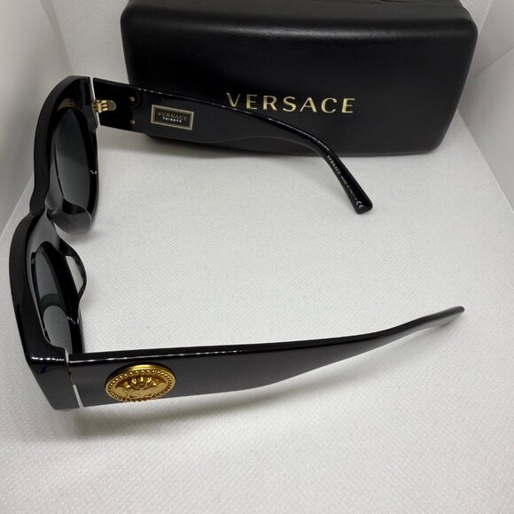 Versace Women’s Designer Sunglasses – Black & Gold Medusa - Picture 11 of 16